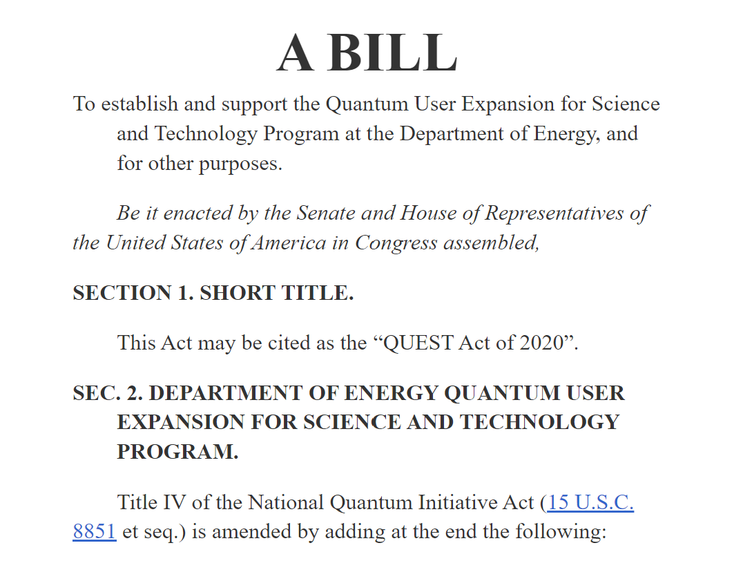 Quantum User Expansion for Science and Technology Program Bill