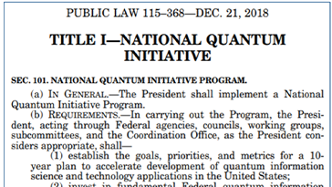 National Quantum Initiative Program